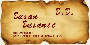 Dušan Dušanić vizit kartica